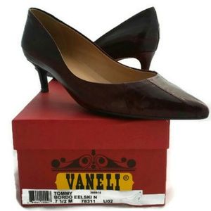 Vaneli Burgundy Tommy Pointy Toe Pump Women's 7.5M